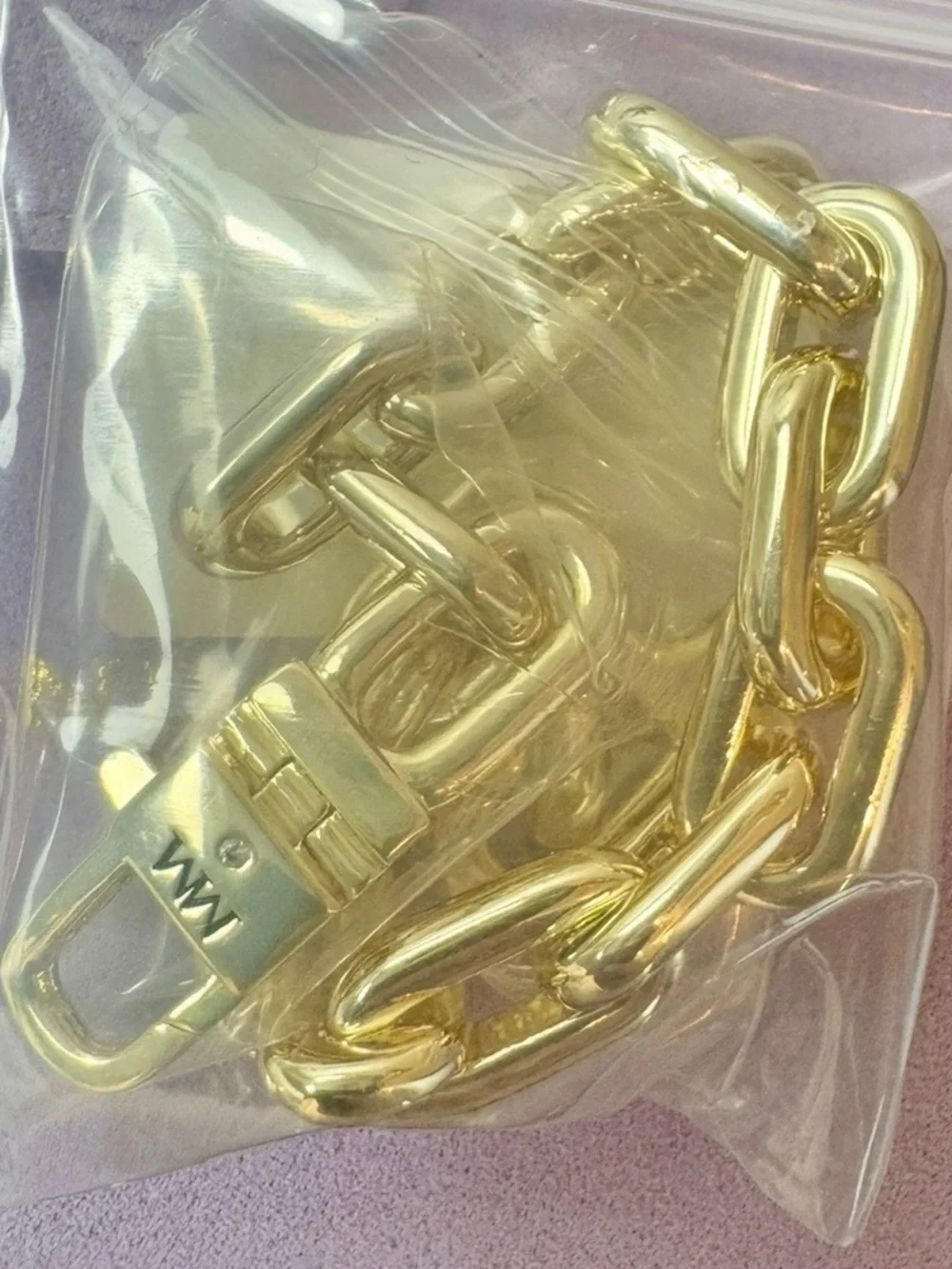 Melinda Maria Polished Gold Link Bracelet -7.5”
